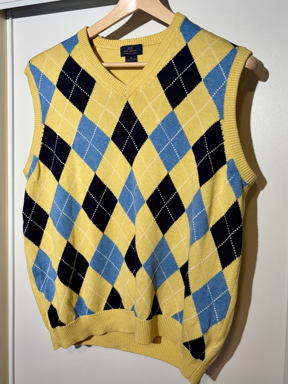 Brooks Brothers 346 Cotton Argyle Sweater Vest